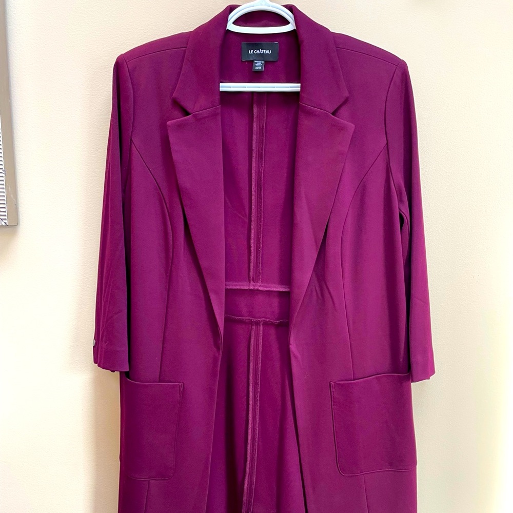 Fuchsia longline blazer - Le Chateau